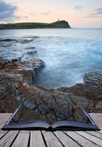 Creative Concept Image Of Seascape In Pages Of Book